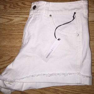 White high waisted shorts