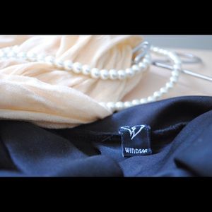 Pleated A-Line Striped Skirt