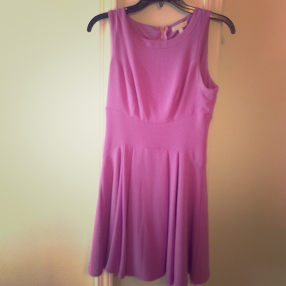 Orchid color fit and flare dress