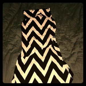 Chevron maxi skirt