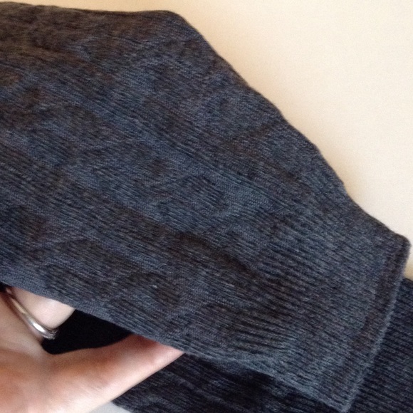 Charcoal gray cotton over the knee socks - Picture 3 of 3
