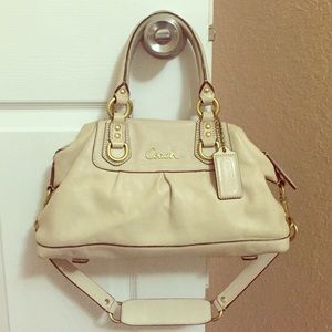 Cream Coach Purse