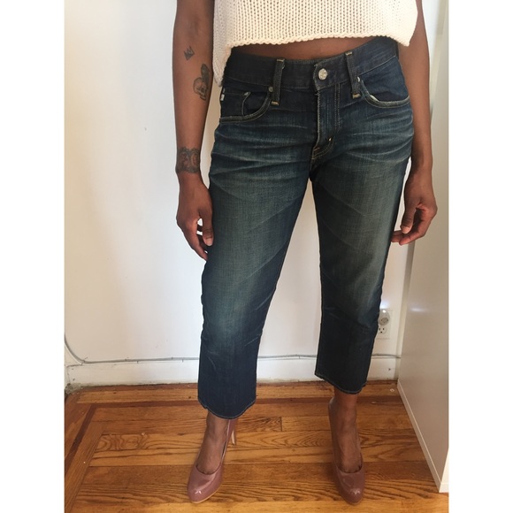 AG Adriano Goldschmied Ex-Boyfriend Crop Denim