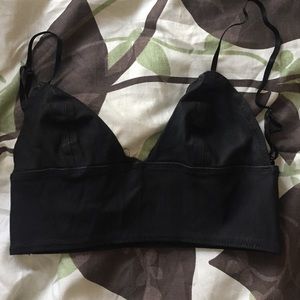 American apparel leather bralette