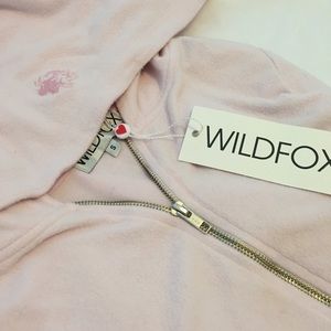 Wildfox Malibu Zip Up Hoodie Baby Pink