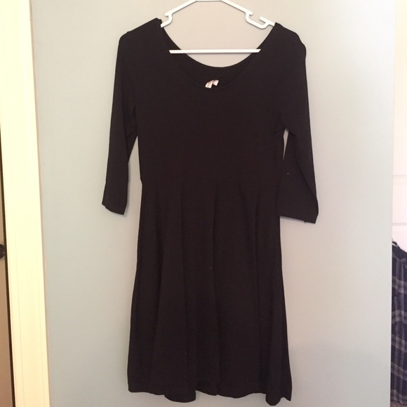 H&M black fit and flare dress