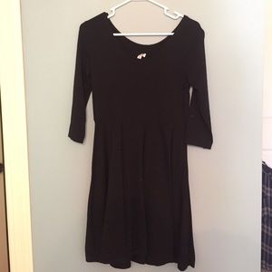 H&M black fit and flare dress