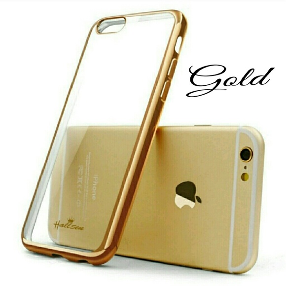 🎉|1 LEFT|🌴HP🌴•IPHONE 6/6S Clear Metallic Case •