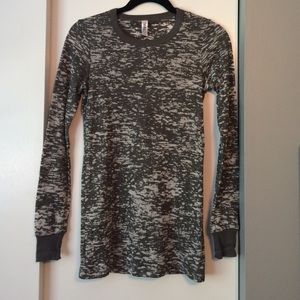 Gray burnout long sleeve shirt