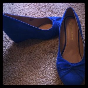 Blue wedges from modcloth