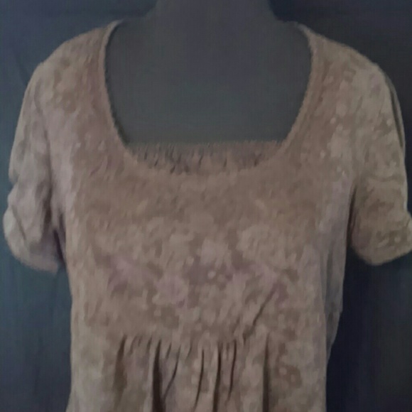 Brown paisley blouse
