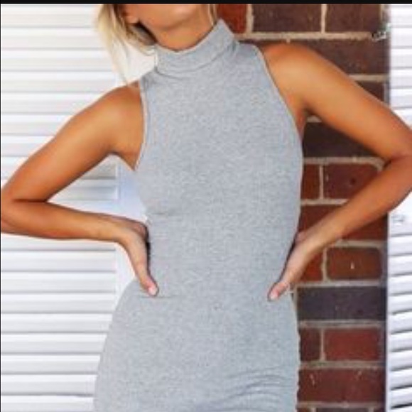 LF light grey turtleneck dress
