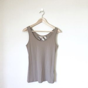 NWOT BURBERRY Simple Taupe Tank Top