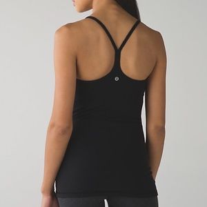 Lululemon Power Y Luon Tank, black, Size 2