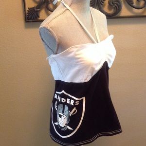Raiders stretchy halter top