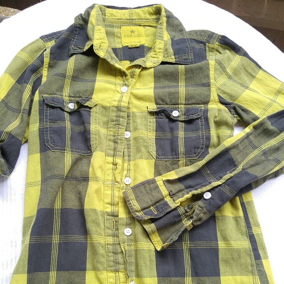 Plaid mustard color shirt