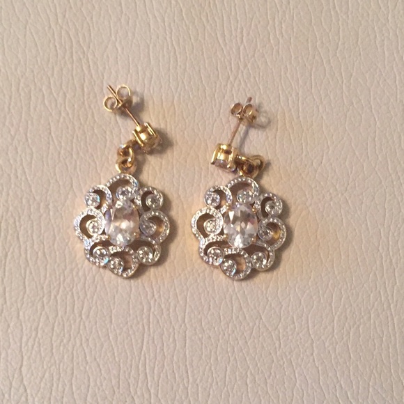 White Flower Earrings