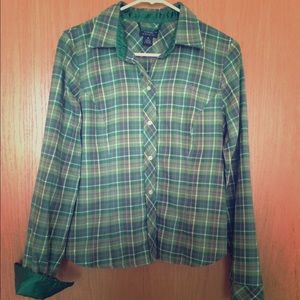 Green plaid flannel