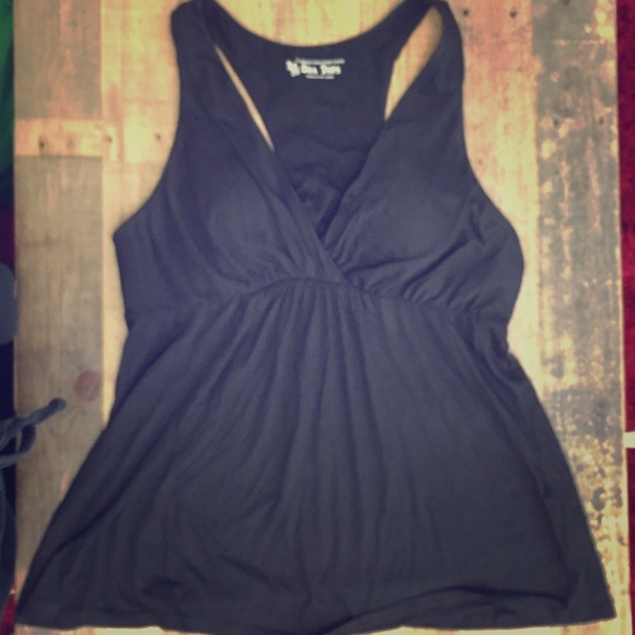 V-Neck Racerback Tank w/ Built-in Bra.