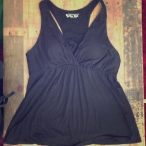 V-Neck Racerback Tank w/ Built-in Bra.