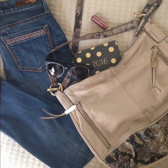 B. Makowsky Leather Bag with Crossbody strap