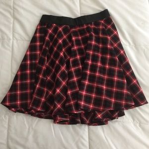 Forever 21 Black and Red Plaid Skirt
