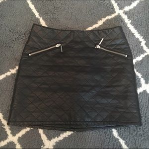 Quilted Faux Leather Skirt from H&M