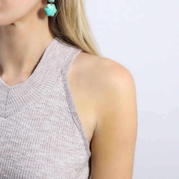 Oatmeal Knit Crop Top *Last! - Picture 2 of 4