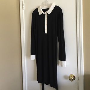 Belted Jersey Shirt Dress