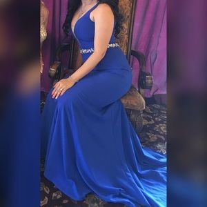 Royal blue evening gown-Sold