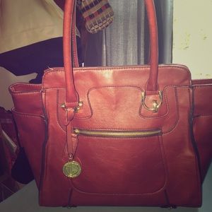 Burgundy tote