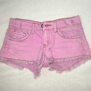 Pink Jean shorts