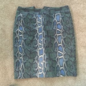 LOFT snakeskin skirt
