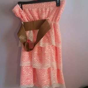 Neon Orange Tube Dress