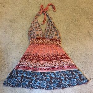 Multicolor Halter tunic