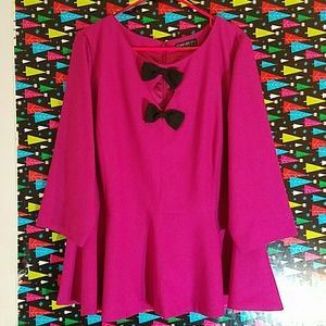 Magenta Peplum Blouse from Forever 21+