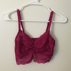 Victoria Secret Pink lace brallette maroon