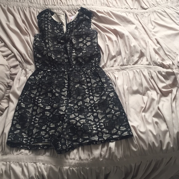 Black lace romper