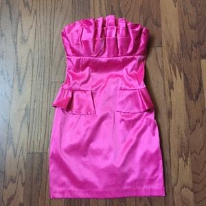 Barbie girl hot pink flounce dress