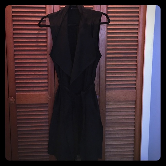 Zara Basic - Long Sueded Waistcoat