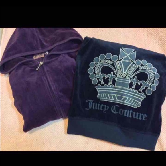 Bundle of 2 Juicy Couture Velour Hoodies