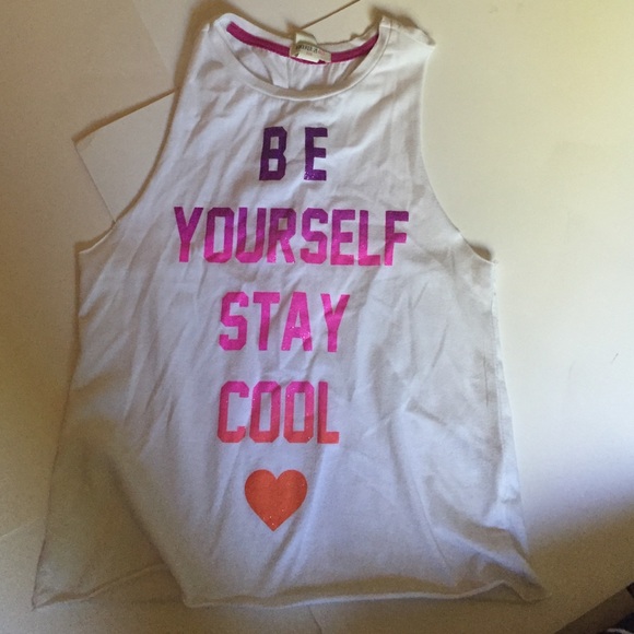 Kids white muscle shirt.