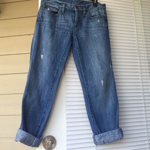 Slight distressed boyfriend jeans