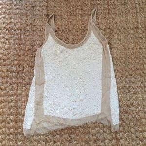 All Saints Prey Vest--sequin tank top blouse
