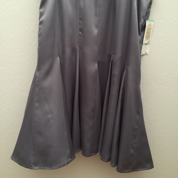 Silver a-line skirt