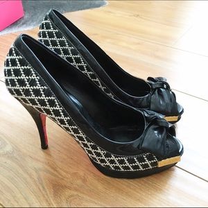 7.5 Betsey Johnson peep toe heels