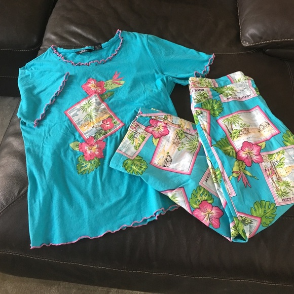 JBM Sport Tropical Top & Capri set .  🔶SALE🔶
