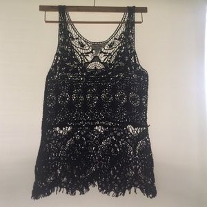 Lace Black Dressy Tank
