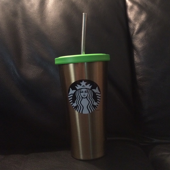 Gold & Green Starbucks Cup