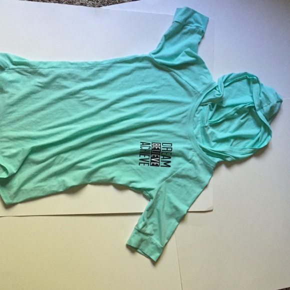 Mint "Dream Believe Achieve" hoody.